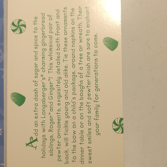 Longaberger 2 Sets Of 2 Vintage Pewter Ornaments Snow Friends And Roger & Ginger - Picture 8 of 12